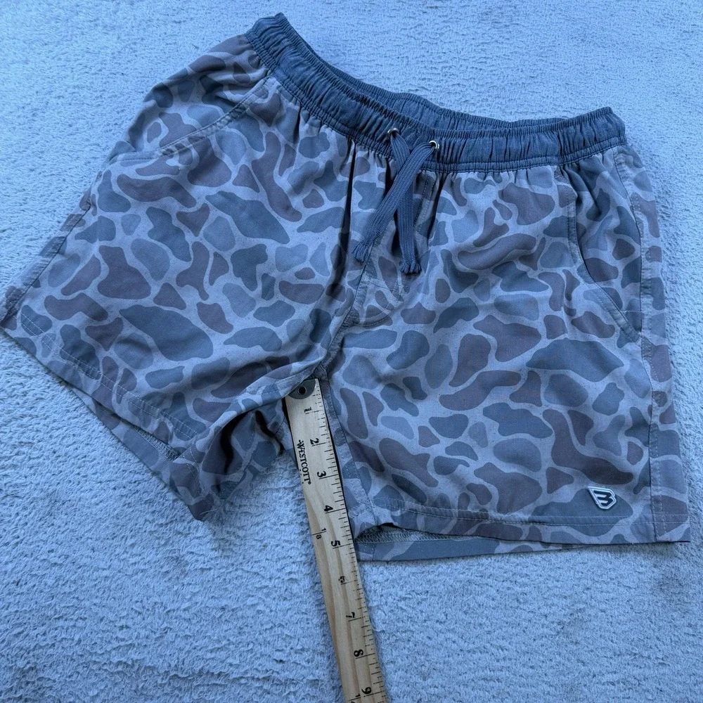 Burlebo Shorts Mens Small Camo Hybrid Lined Active Drawstring Performance